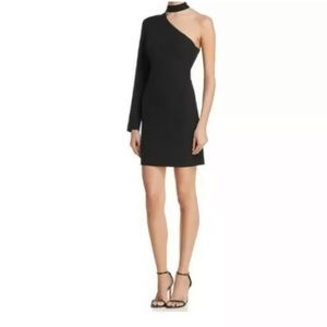 New Bardot Willow Womens One Shoulder Knee-Length Cocktail Dress